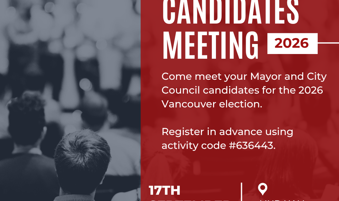ALL CANDIDATES MEETING – September 17TH 2026